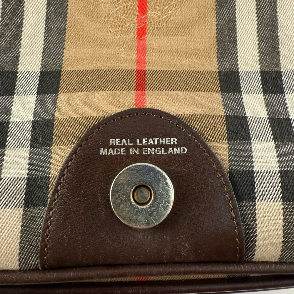 Burberry Vintage Haymarket Shoulder Saddle Bag - Picture 7 of 11